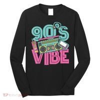 90s Vibe 1990 Music Costume Party Retro Long Sleeve Shirt thumb 0