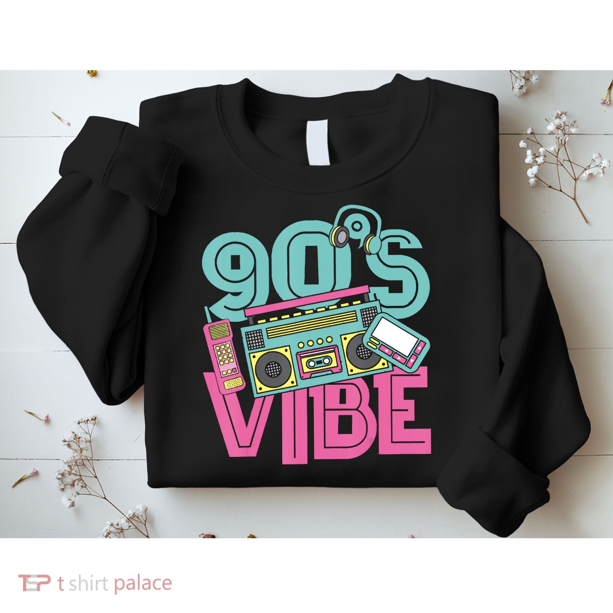 90s Vibe 1990 Music Costume Party Retro Sweatshirt