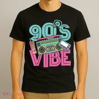 90s Vibe 1990 Music Costume Party Retro T-Shirt thumb 3