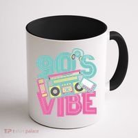 90s Vibe 1990 Music Costume Party Retro Coffee Mug thumb 1