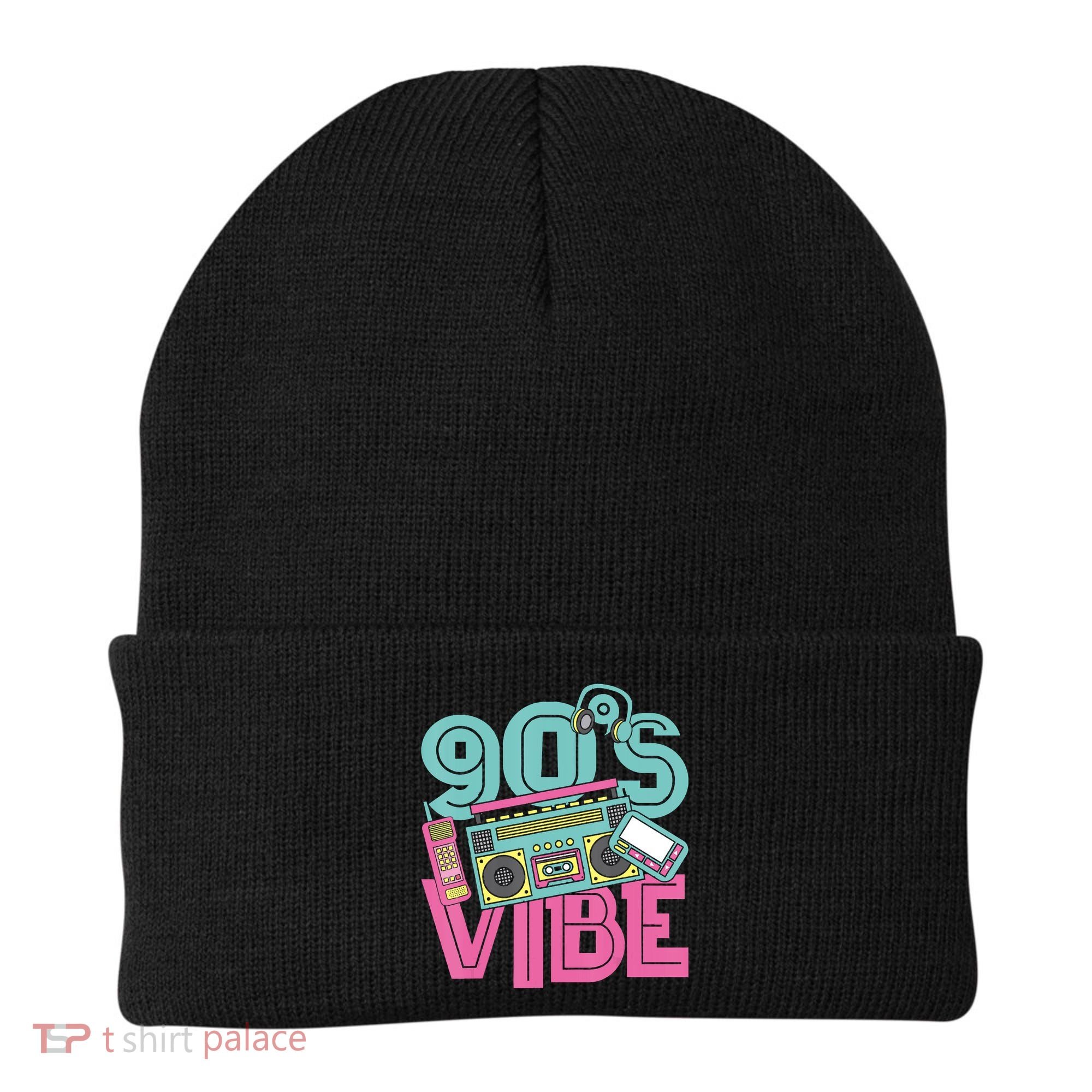 90s Vibe 1990 Music Costume Party Retro Beanie