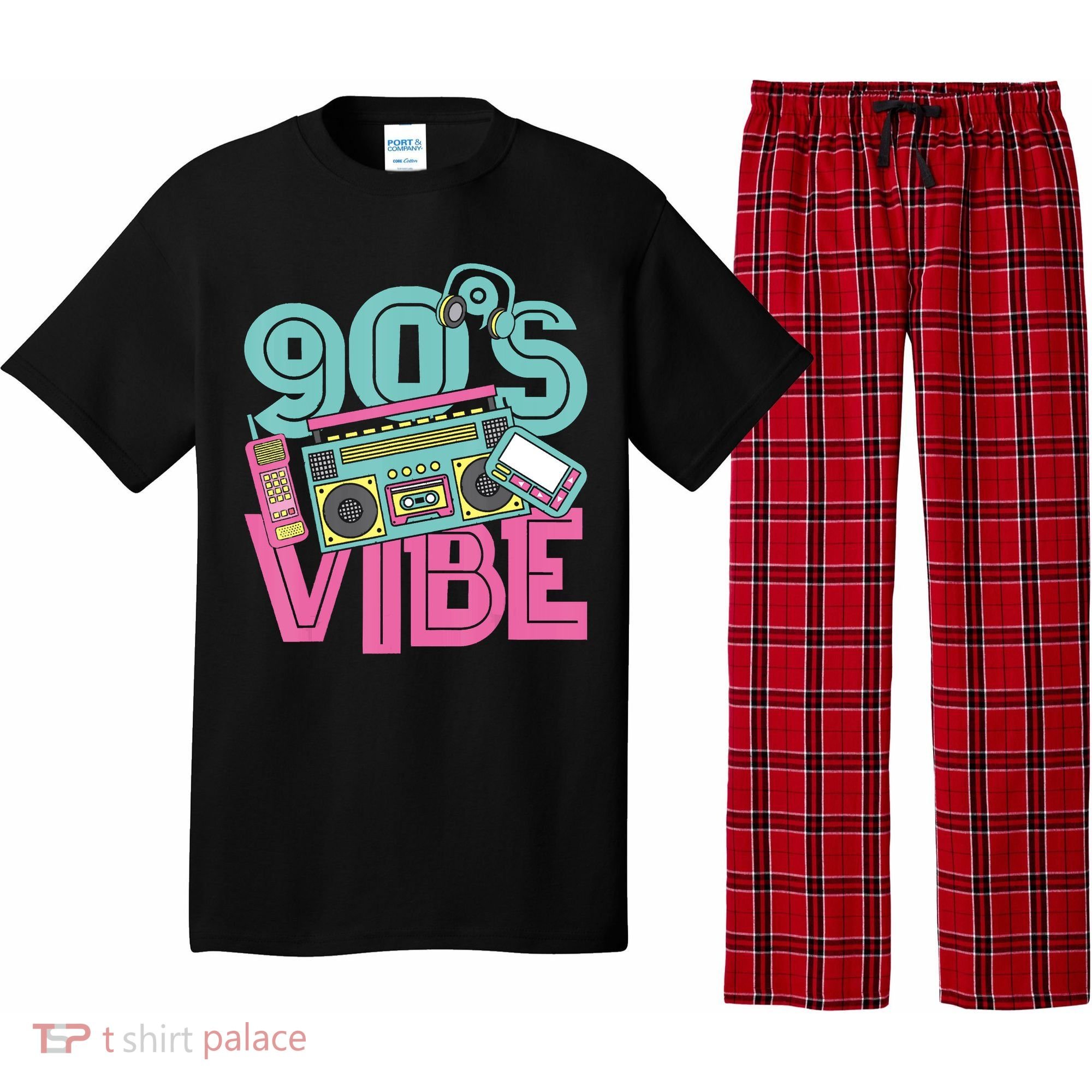 90s Vibe 1990 Music Costume Party Retro Pajama Set
