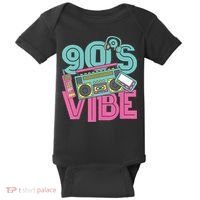 90s Vibe 1990 Music Costume Party Retro Baby Bodysuit thumb 0