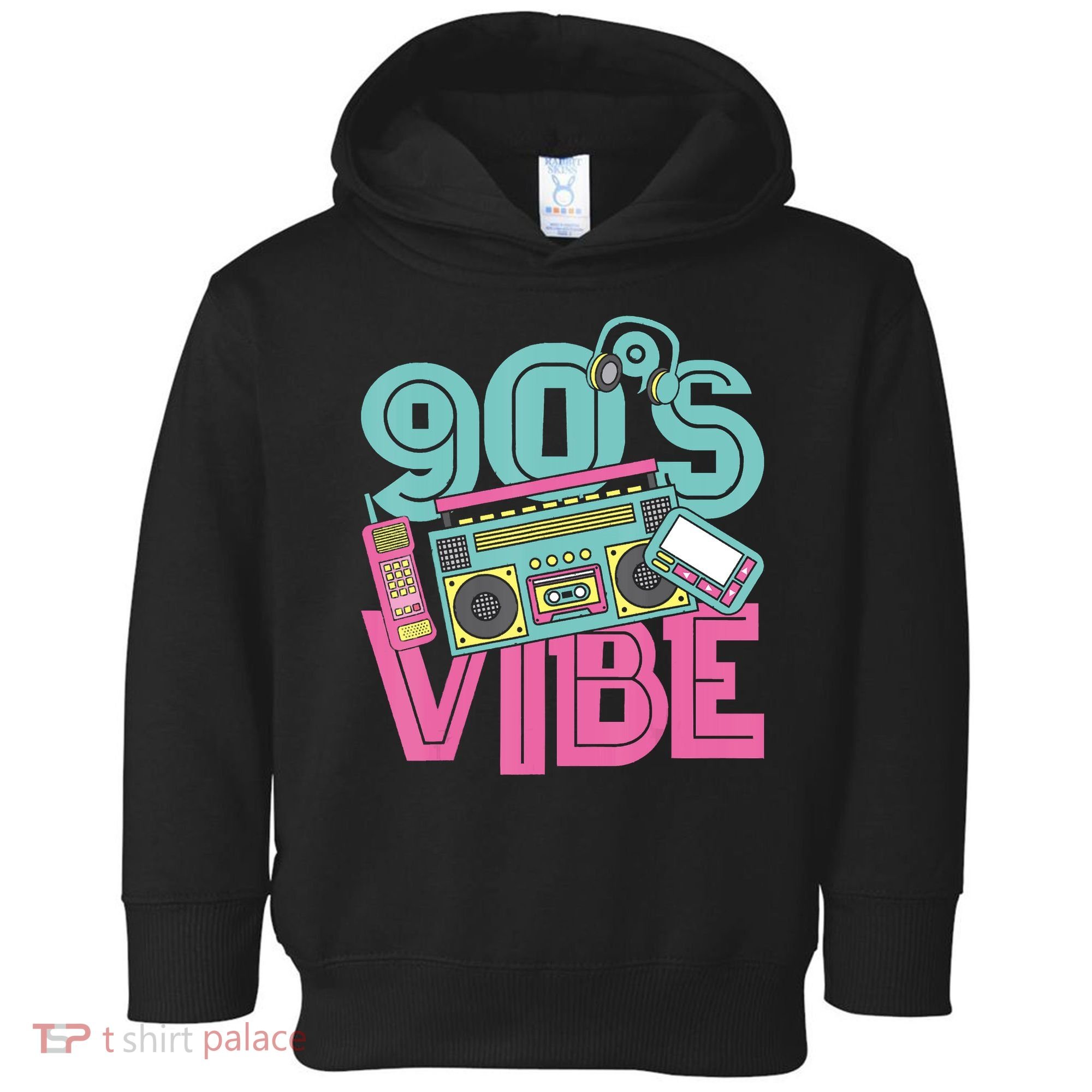 90s Vibe 1990 Music Costume Party Retro Toddler Hoodie
