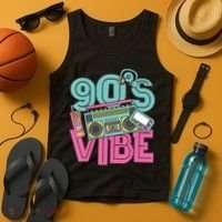90s Vibe 1990 Music Costume Party Retro Tank Top thumb 4
