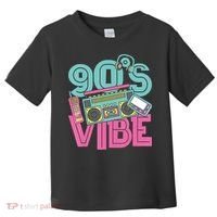 90s Vibe 1990 Music Costume Party Retro Toddler T-Shirt thumb 0