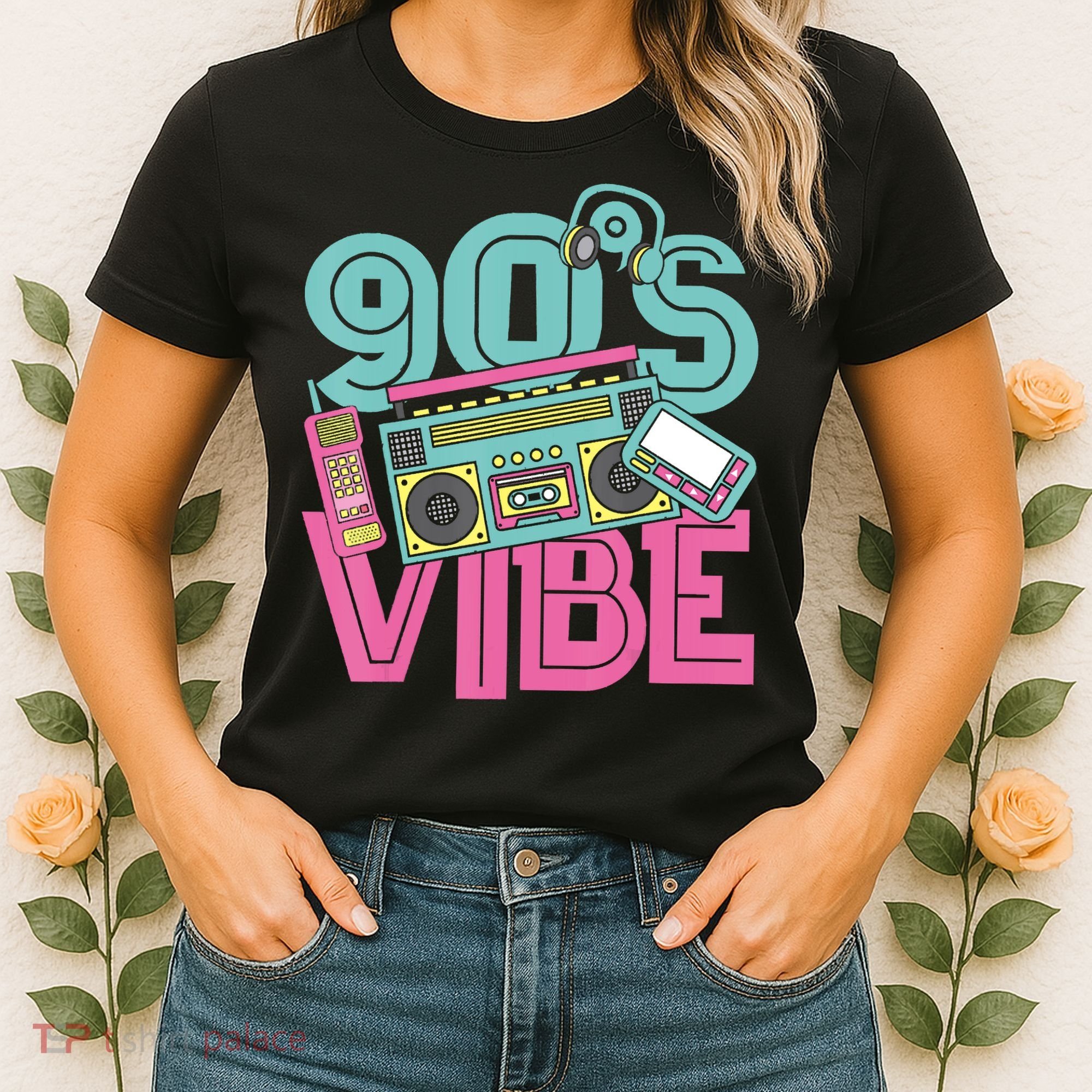 90s Vibe 1990 Music Costume Party Retro Women's T-Shirt