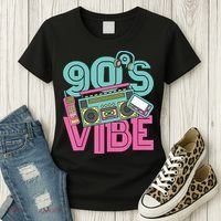 90s Vibe 1990 Music Costume Party Retro Women's T-Shirt thumb 3