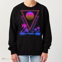 90s Vaporwave Aesthetic Palm Trees Women's Sweatshirt thumb 0