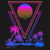 90s Vaporwave Aesthetic Palm Trees Doggie Tank thumb 4