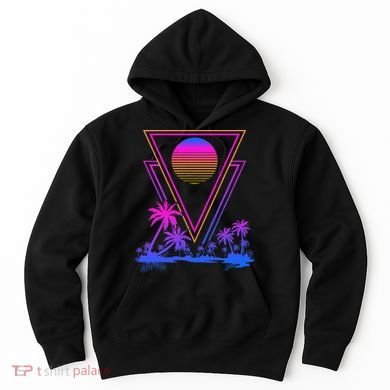90s Vaporwave Aesthetic Palm Trees Hoodie