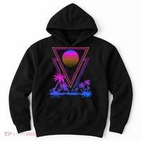 90s Vaporwave Aesthetic Palm Trees Hoodie thumb 0