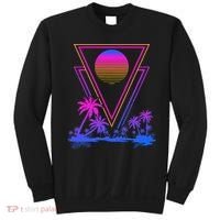 90s Vaporwave Aesthetic Palm Trees Sweatshirt thumb 0
