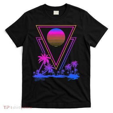 90s Vaporwave Aesthetic Palm Trees T-Shirt
