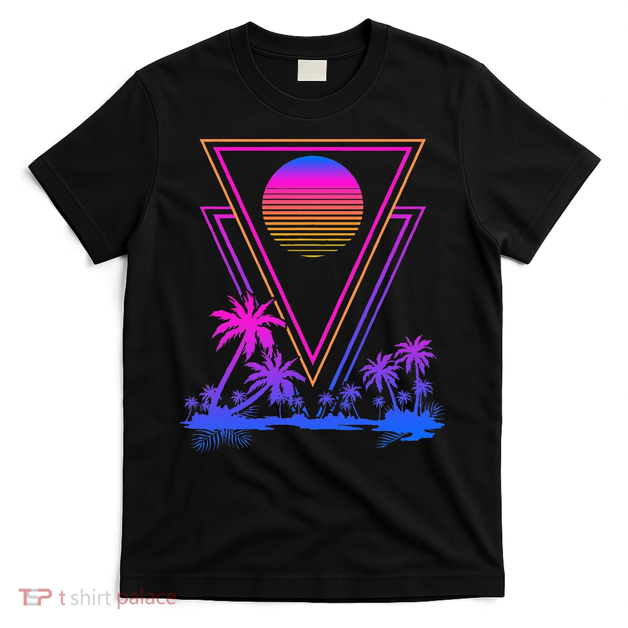 90s Vaporwave Aesthetic Palm Trees T-Shirt