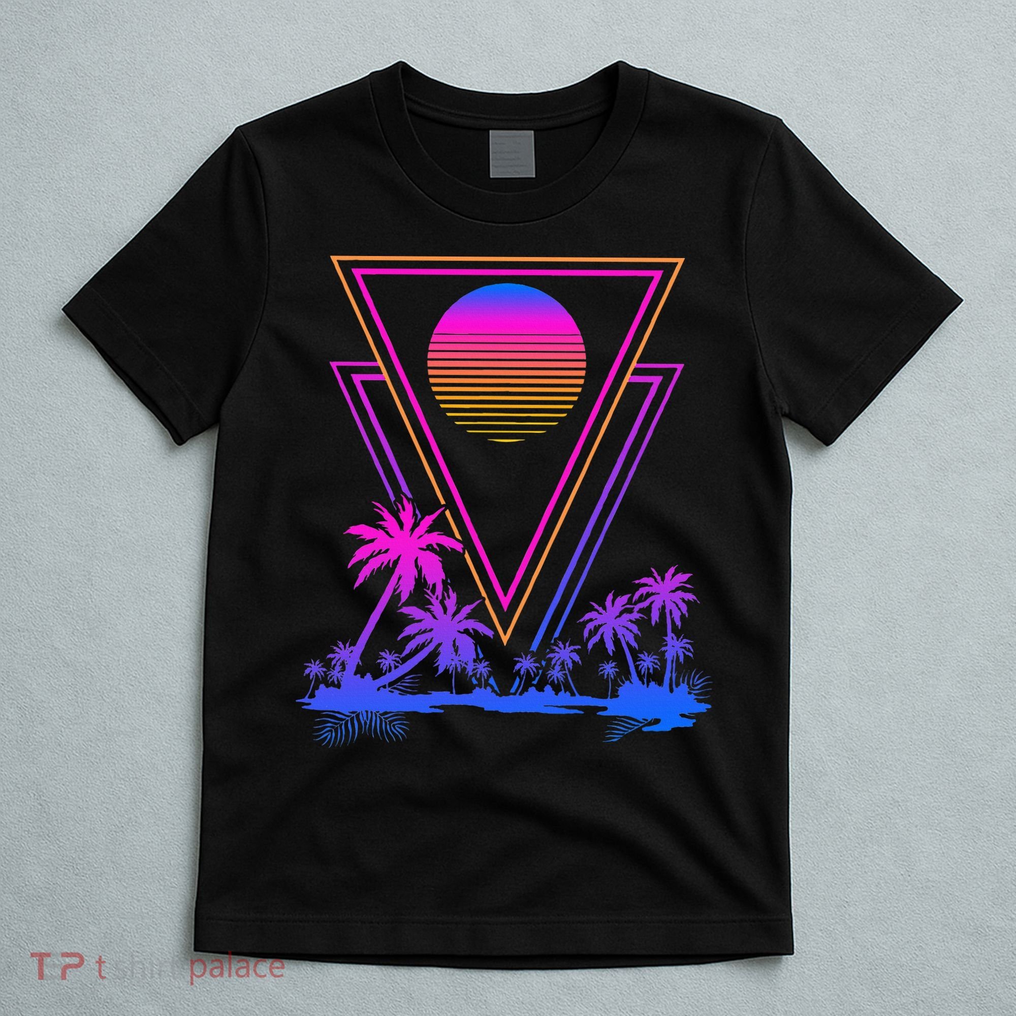90s Vaporwave Aesthetic Palm Trees T-Shirt