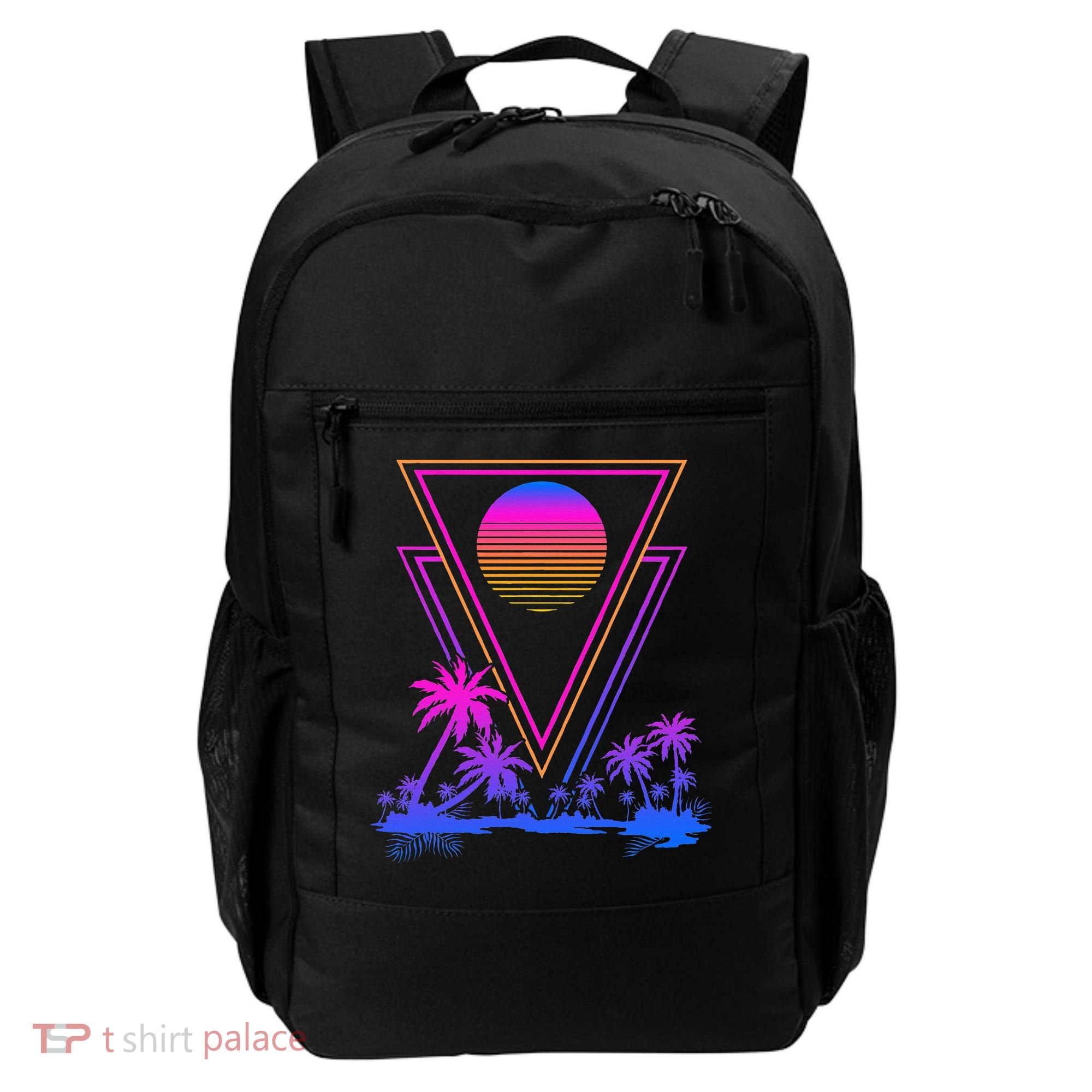 90s Vaporwave Aesthetic Palm Trees Backpack