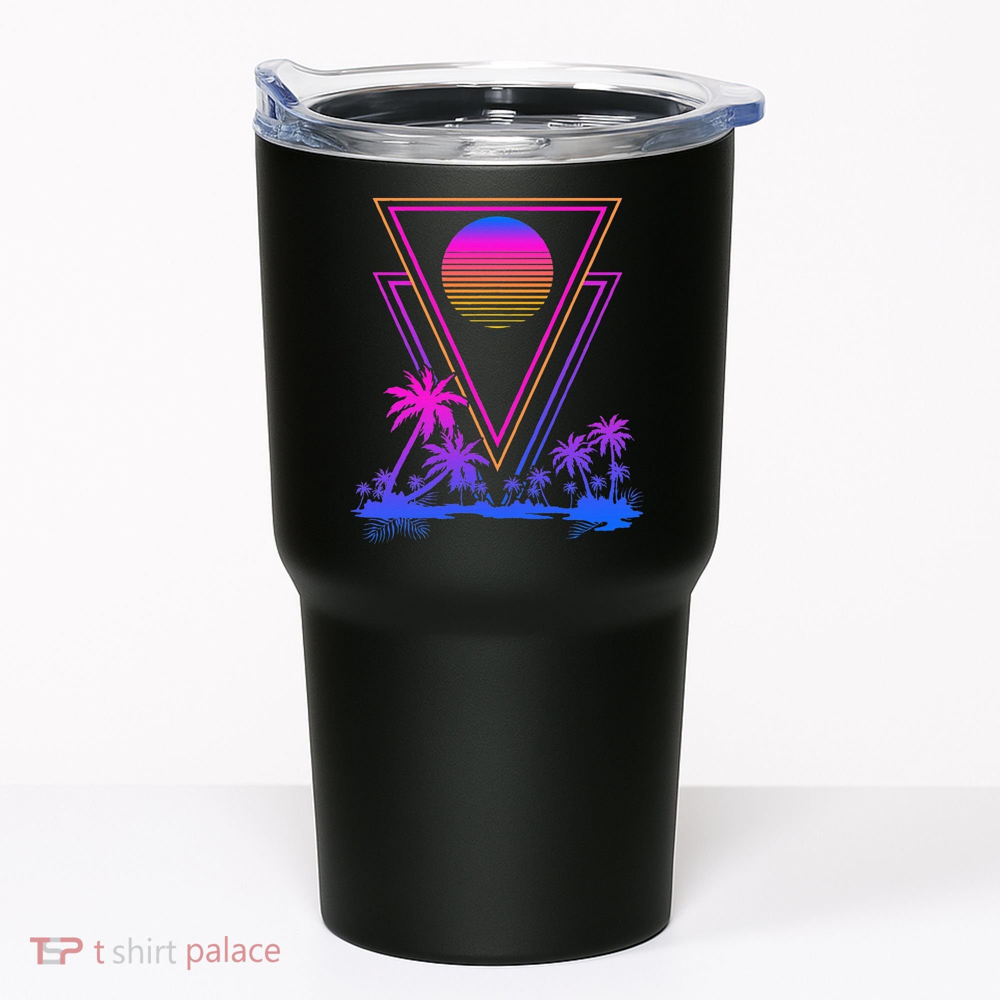 90s Vaporwave Aesthetic Palm Trees Tumbler