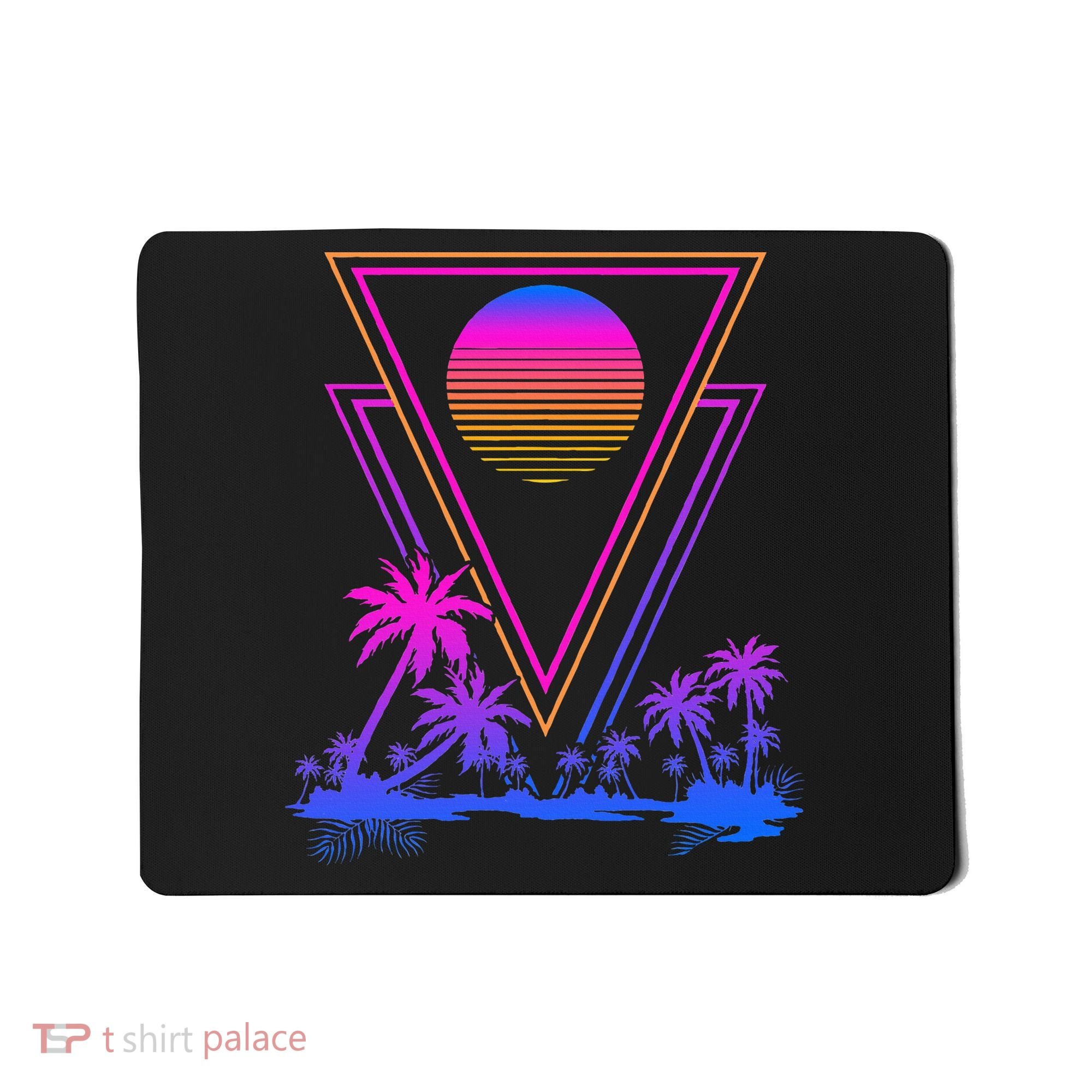 90s Vaporwave Aesthetic Palm Trees Mousepad