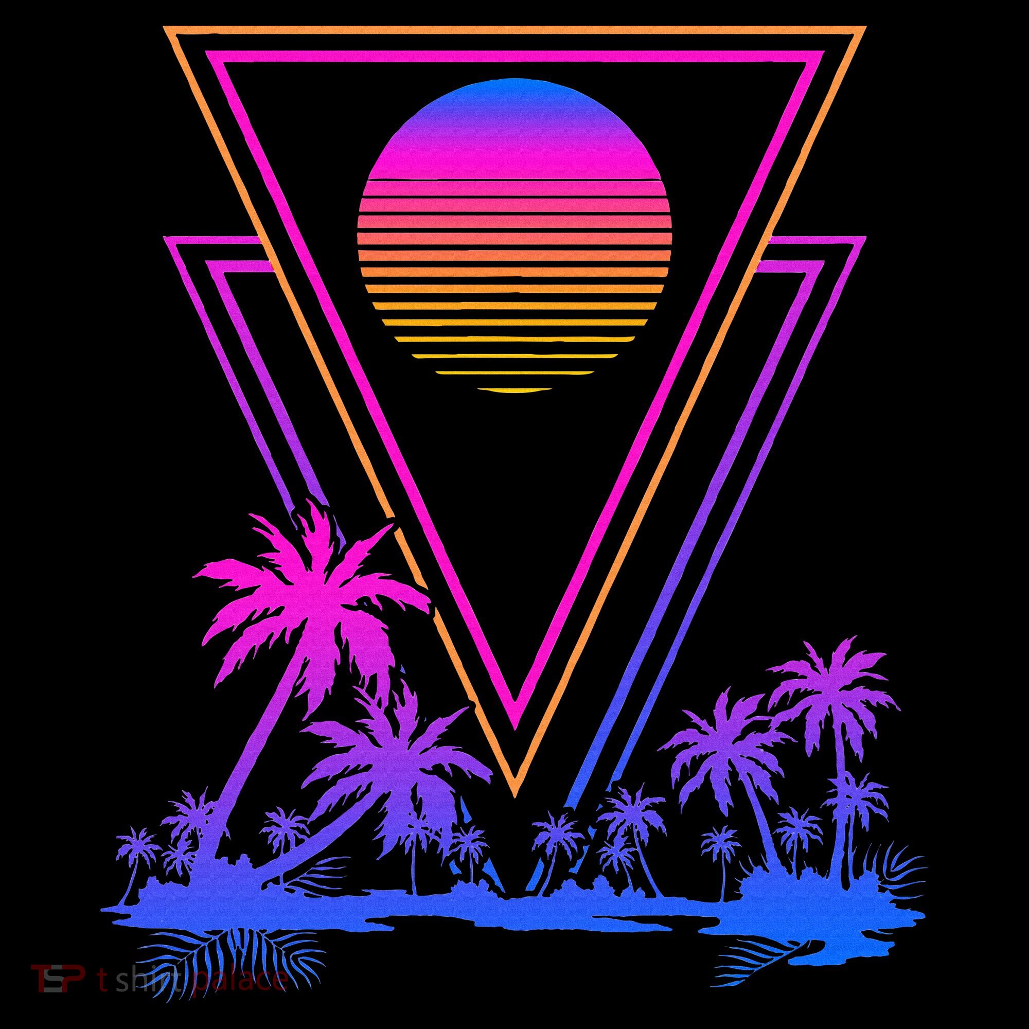 90s Vaporwave Aesthetic Palm Trees Mousepad