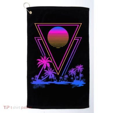 90s Vaporwave Aesthetic Palm Trees Golf Towel