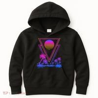 90s Vaporwave Aesthetic Palm Trees Kids Hoodie thumb 0