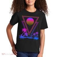90s Vaporwave Aesthetic Palm Trees Kids T-Shirt thumb 2