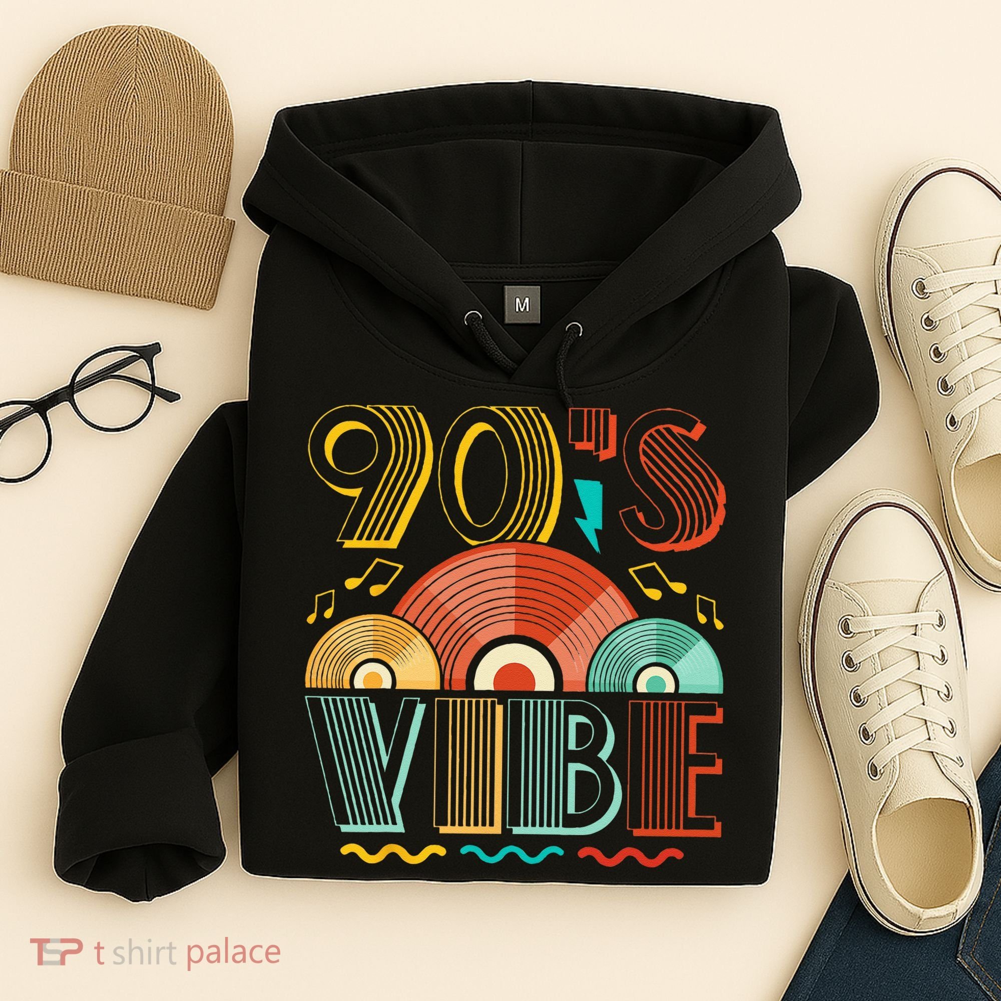 90s Vibe CD 90s Music 1990s Generation Retro Nineties Hoodie