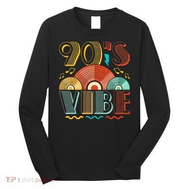 90s Vibe CD 90s Music 1990s Generation Retro Nineties Long Sleeve Shirt