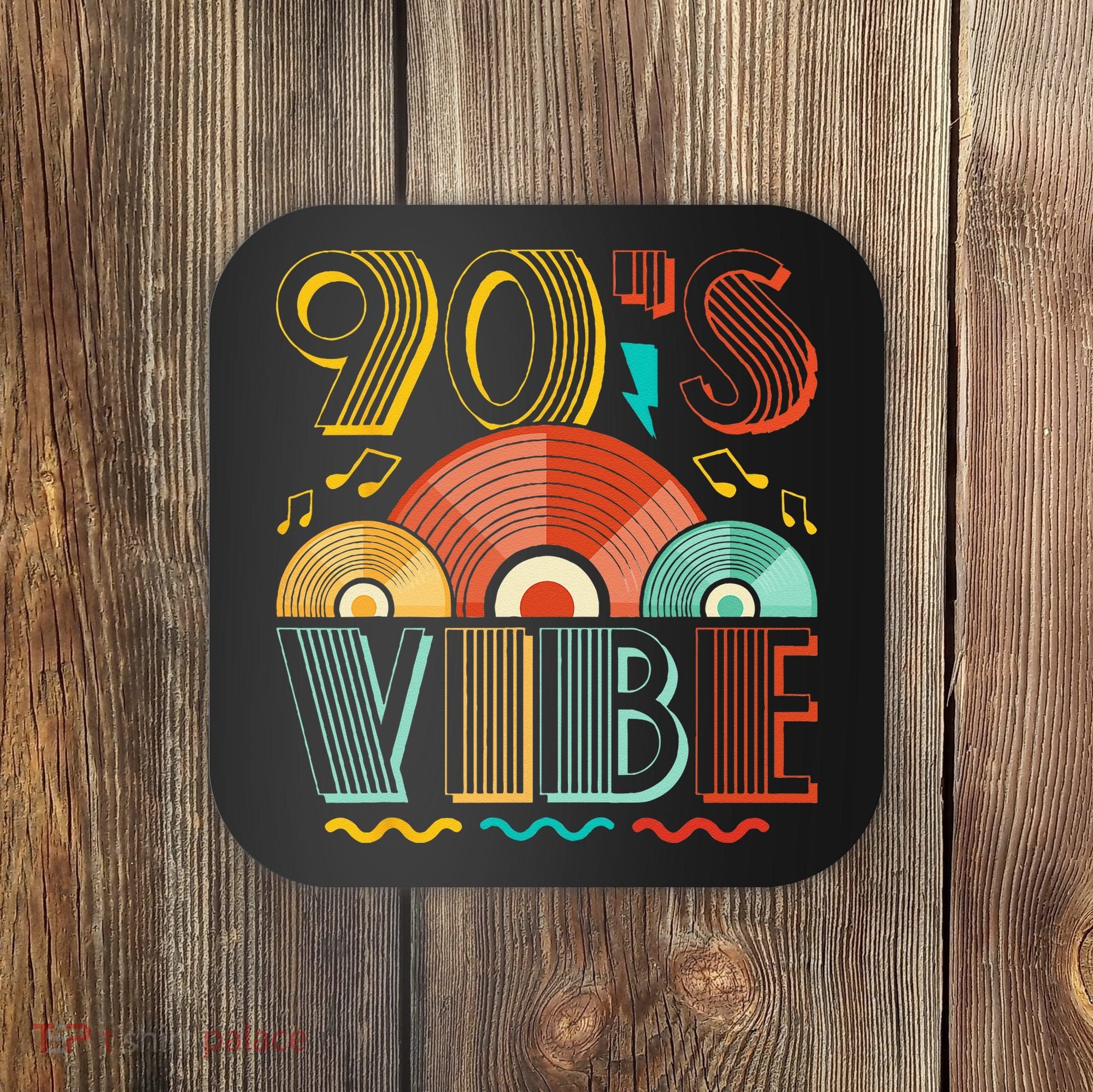 90s Vibe CD 90s Music 1990s Generation Retro Nineties Coaster