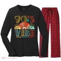 90s Vibe CD 90s Music 1990s Generation Retro Nineties Women's Long Sleeve Flannel Pajama Set  thumb 0