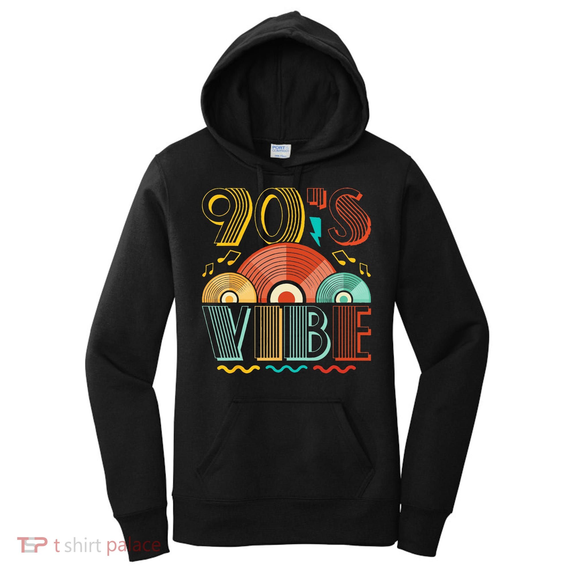 90s Vibe CD 90s Music 1990s Generation Retro Nineties Women's Hoodie