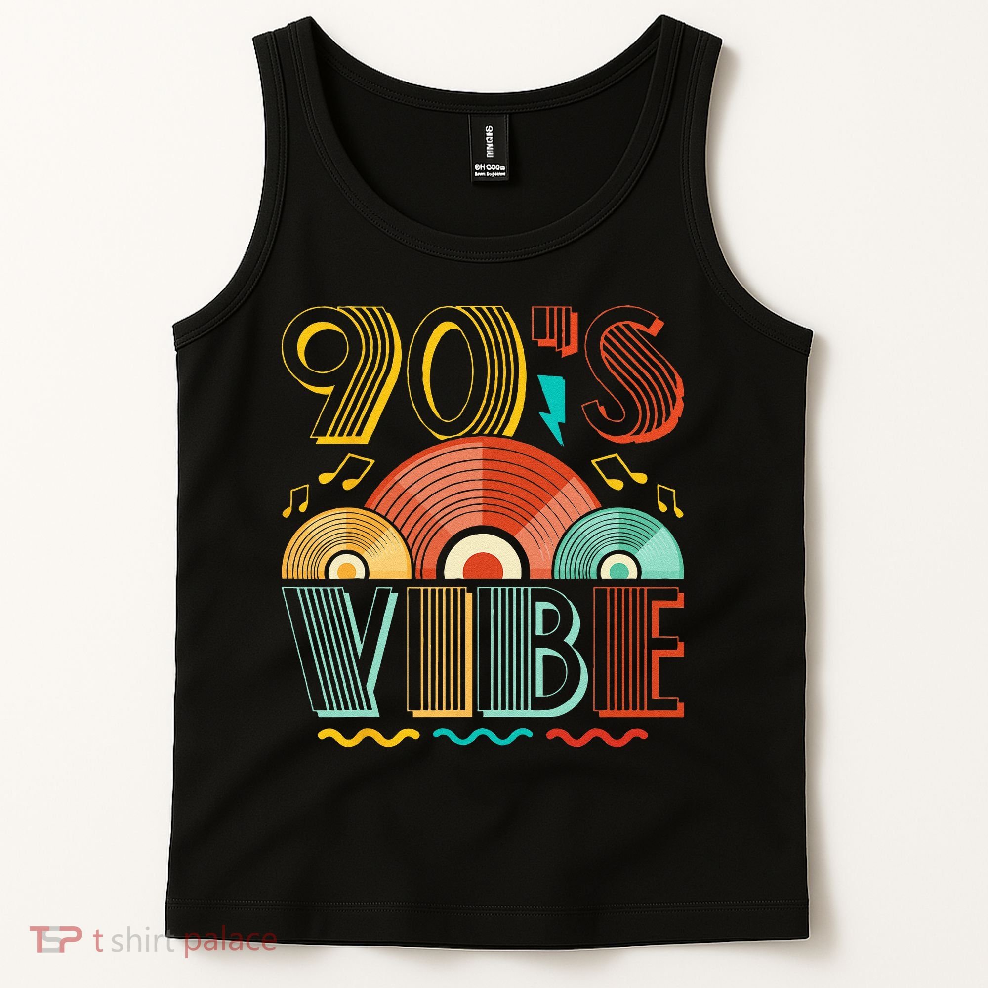 90s Vibe CD 90s Music 1990s Generation Retro Nineties Tank Top
