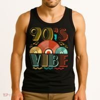 90s Vibe CD 90s Music 1990s Generation Retro Nineties Tank Top thumb 3