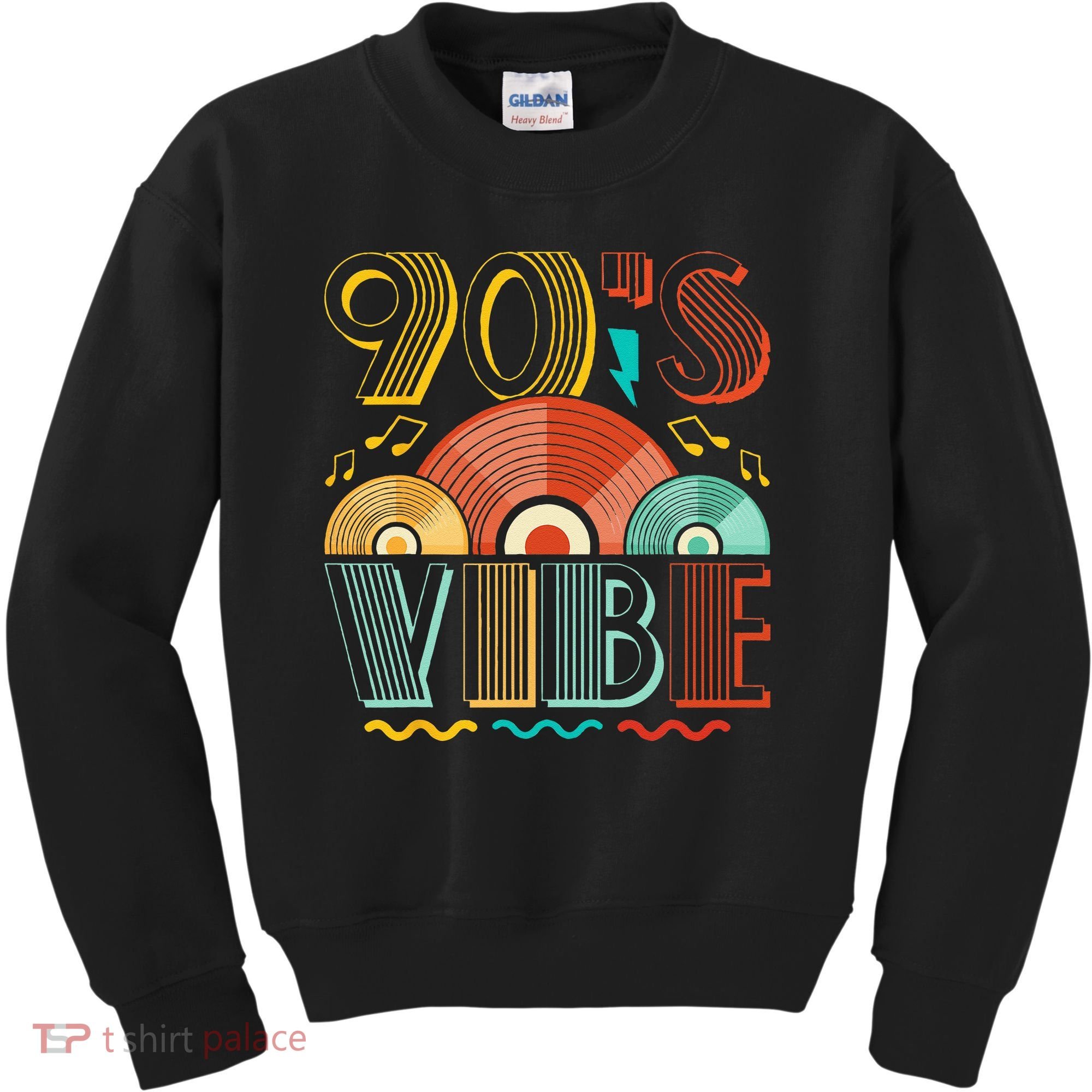 90s Vibe CD 90s Music 1990s Generation Retro Nineties Kids Sweatshirt