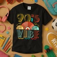 90s Vibe CD 90s Music 1990s Generation Retro Nineties Kids T-Shirt thumb 3