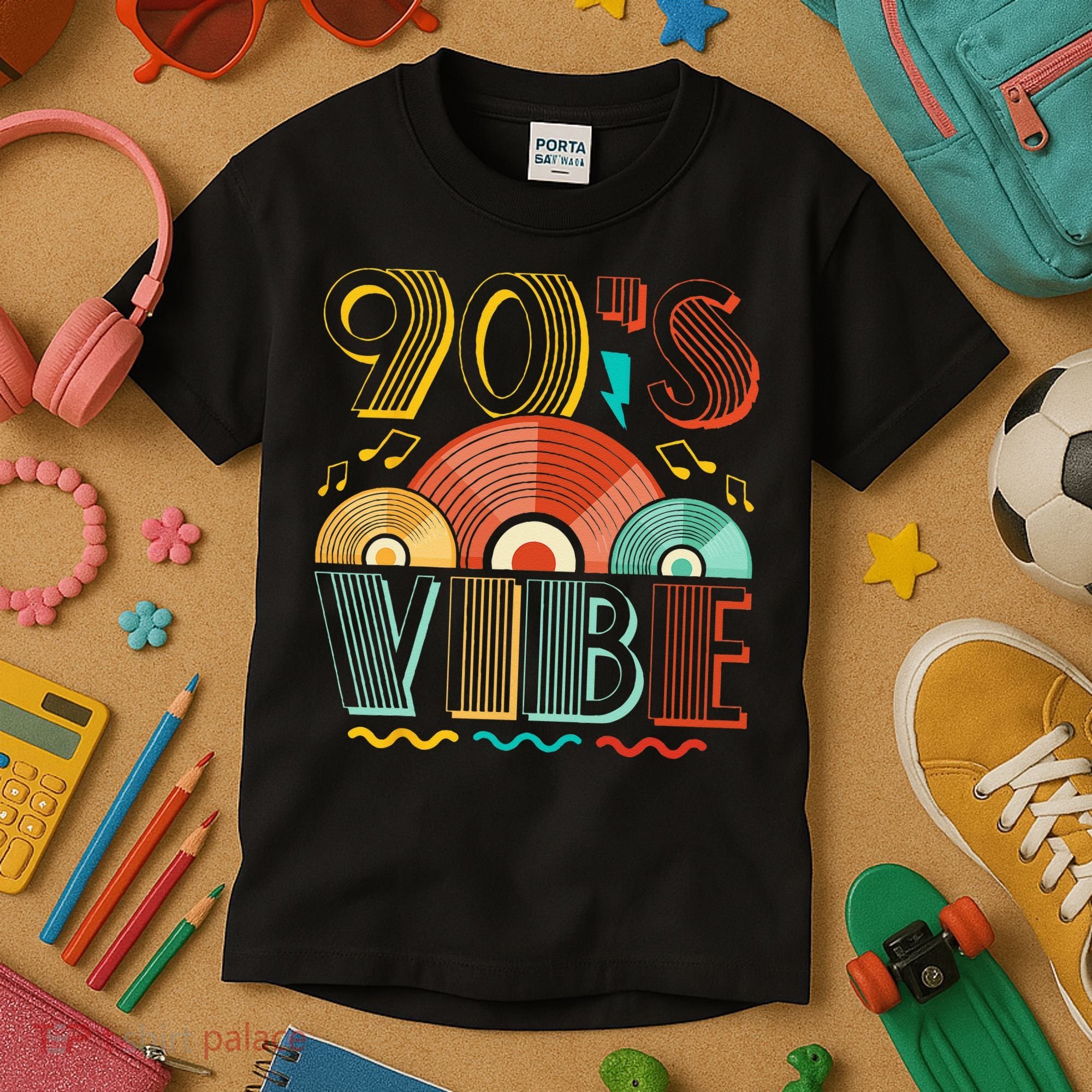 90s Vibe CD 90s Music 1990s Generation Retro Nineties Kids T-Shirt