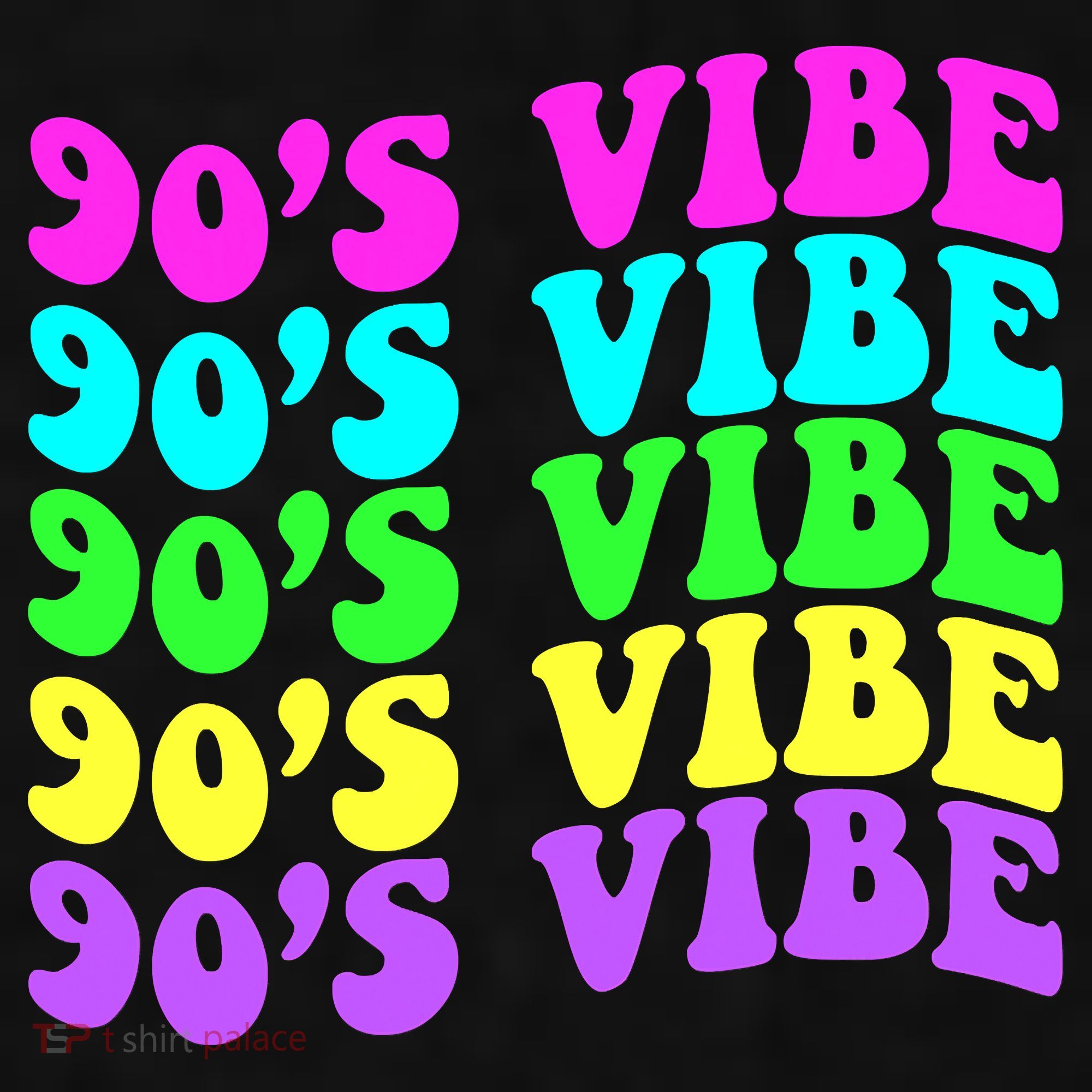 90s Vibe For 90s Music Lover 70 80 90 Style Cool Women Ladies PosiCharge Tri-Blend Wicking Tank