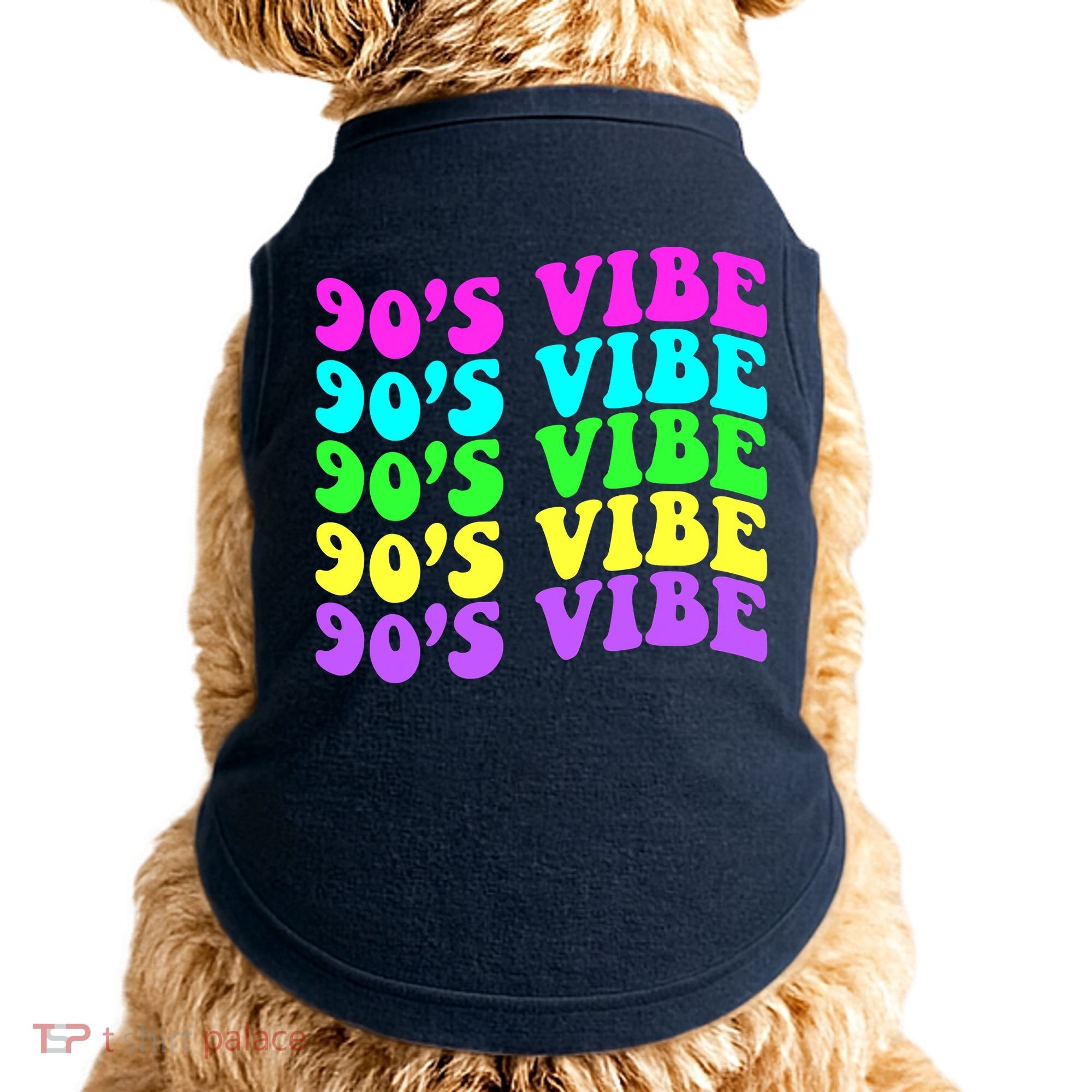 90s Vibe For 90s Music Lover 70 80 90 Style Cool Women Doggie Tank