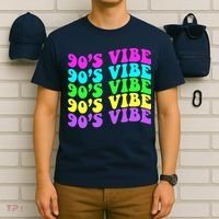90s Vibe For 90s Music Lover 70 80 90 Style Cool Women T-Shirt thumb 6