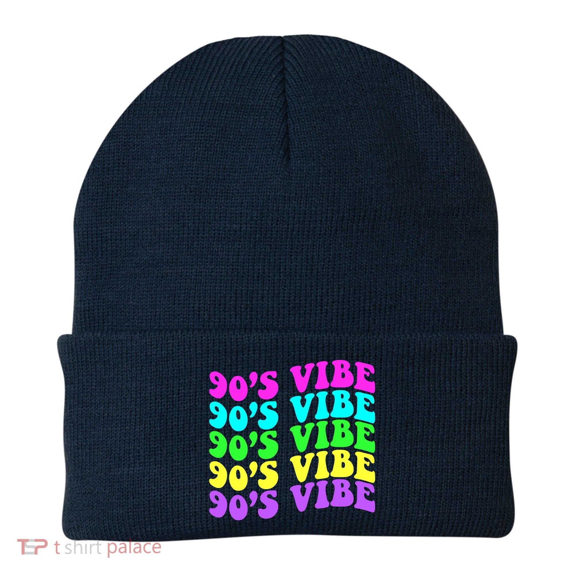 90s Vibe For 90s Music Lover 70 80 90 Style Cool Women Beanie