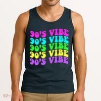 90s Vibe For 90s Music Lover 70 80 90 Style Cool Women Tank Top thumb 3