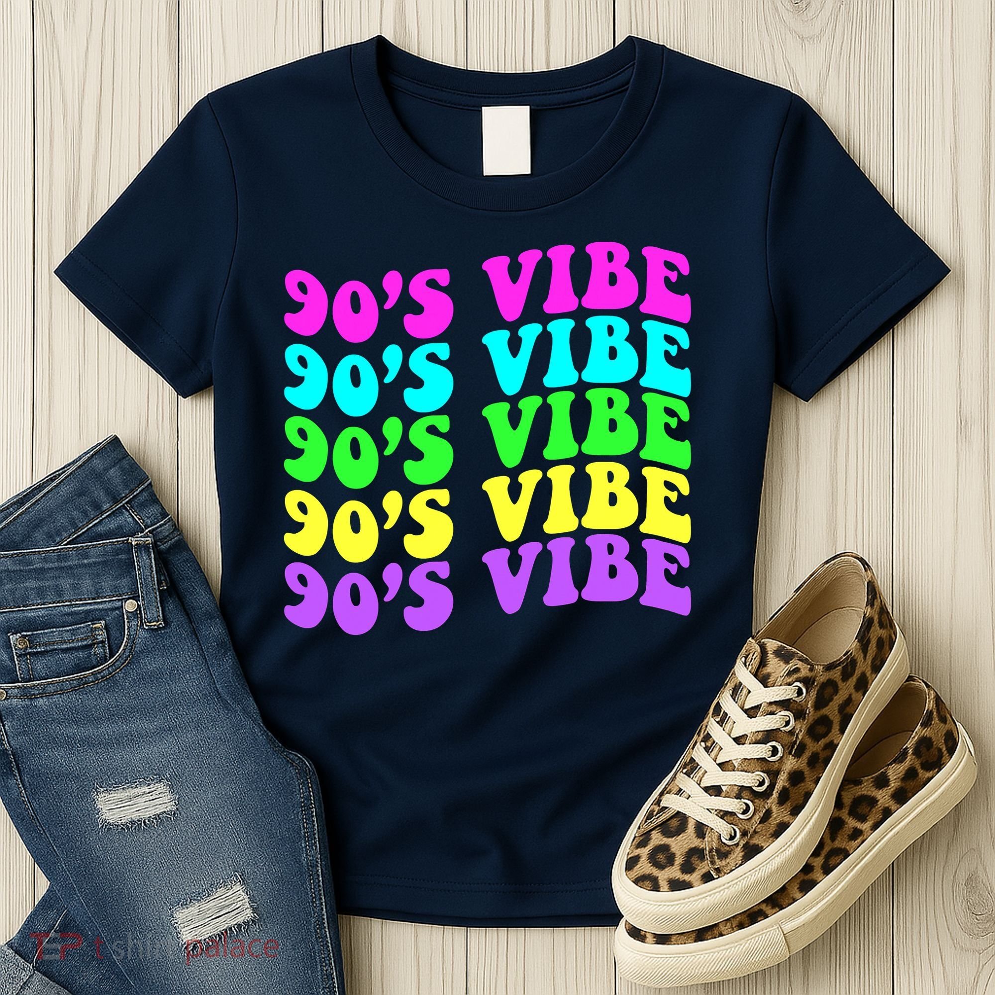 90s Vibe For 90s Music Lover 70 80 90 Style Cool Women Women's T-Shirt