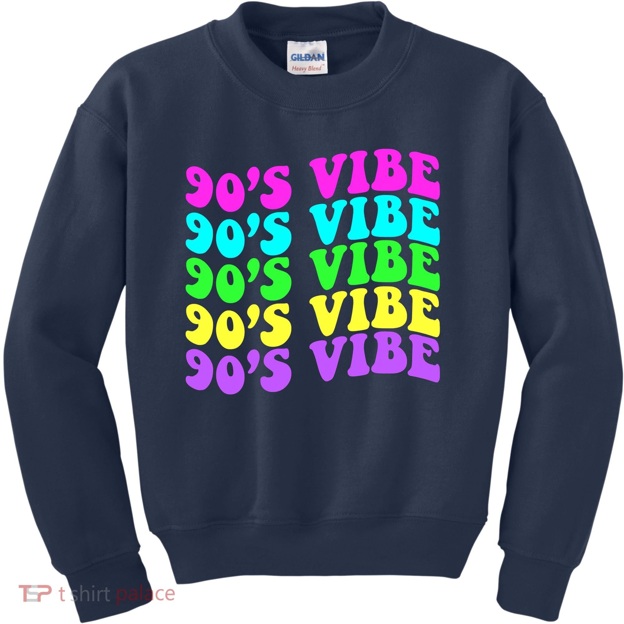 90s Vibe For 90s Music Lover 70 80 90 Style Cool Women Kids Sweatshirt