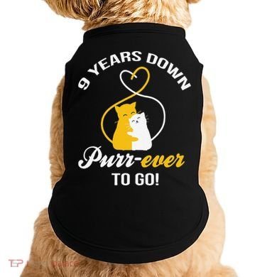 9th Wedding Anniversary Purr Ever Cat Gift Doggie Tank