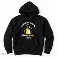 9th Wedding Anniversary Purr Ever Cat Gift Hoodie thumb 0