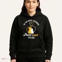 9th Wedding Anniversary Purr Ever Cat Gift Hoodie thumb 5