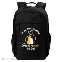 9th Wedding Anniversary Purr Ever Cat Gift Backpack thumb 0