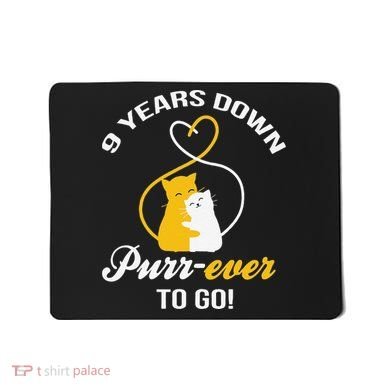9th Wedding Anniversary Purr Ever Cat Gift Mousepad