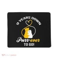 9th Wedding Anniversary Purr Ever Cat Gift Mousepad thumb 0